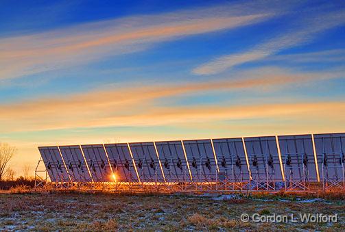 Solar Array At Sunrise_19950-5.jpg - Photographed near Smiths Falls, Ontario, Canada.